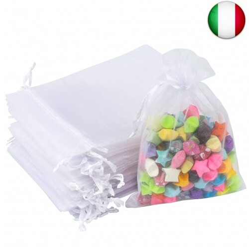 100PCS Sacchetti in Organza Sacchetti Regalo in Organza 10x15CM Sacchetti
