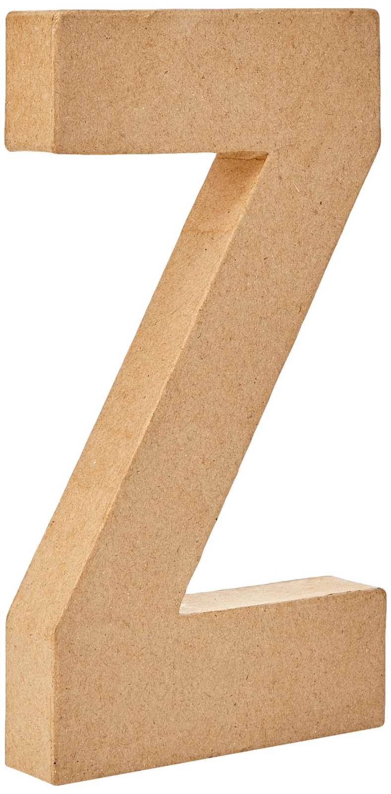 Create Crafts 26625 Creativ 20 cm 1-Piece Papier Mache Letter Z, Beige