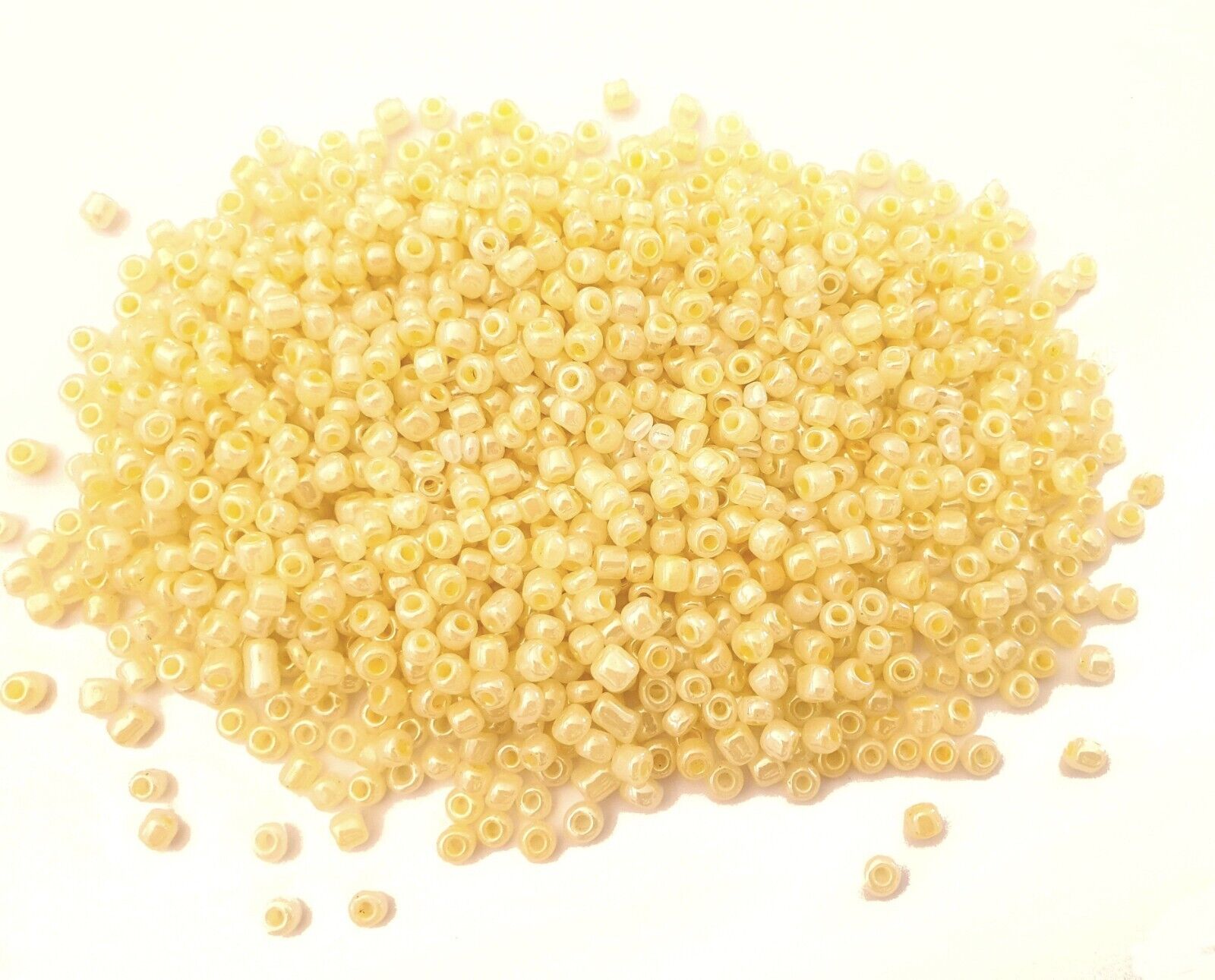 Set Di 500 Perline Rocaille Giallo Ø 4 MM 6/0 Creazione Gioielli