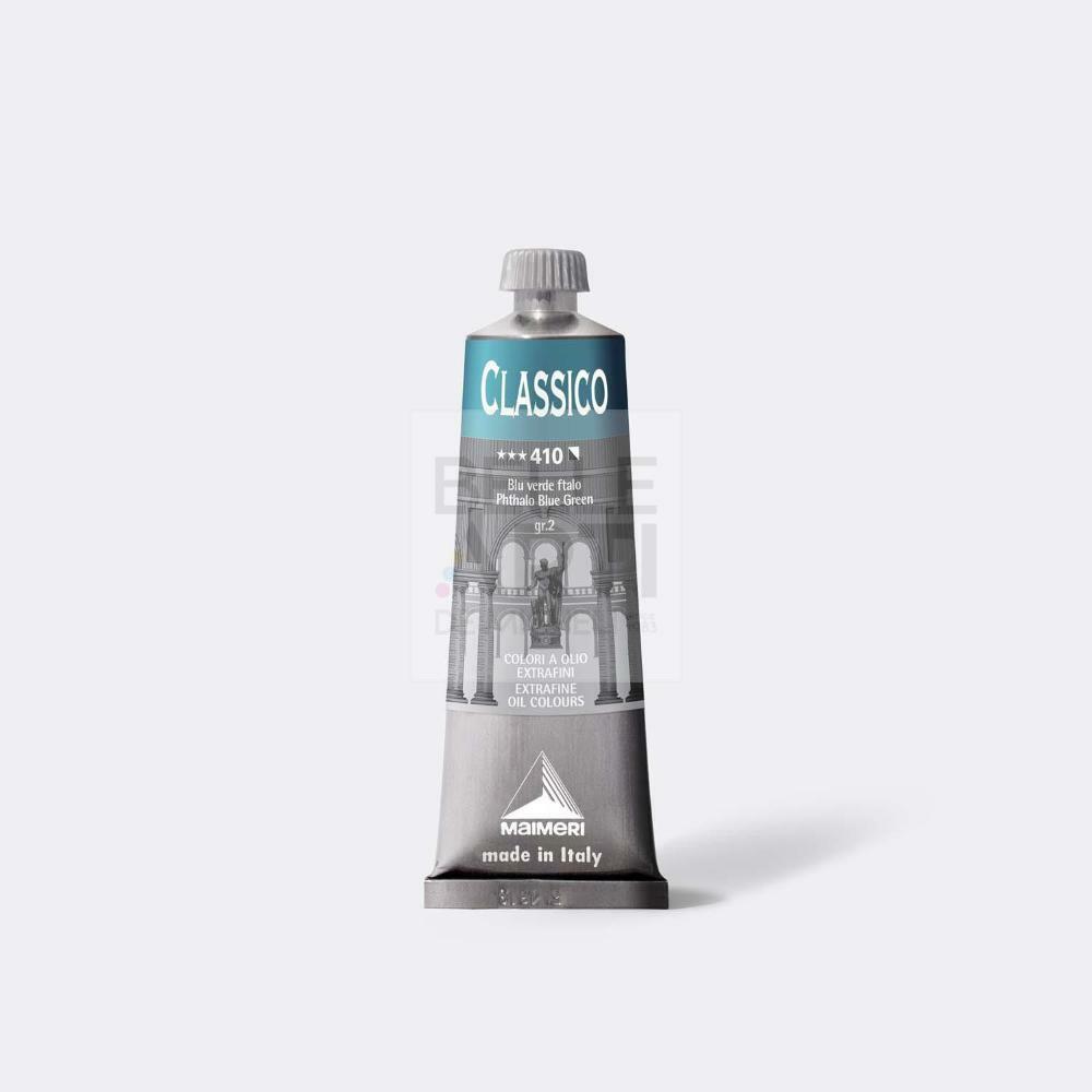 COLORE AD OLIO SERIE CLASSICO DA 60 ml. 410 BLU VERDE FTALO