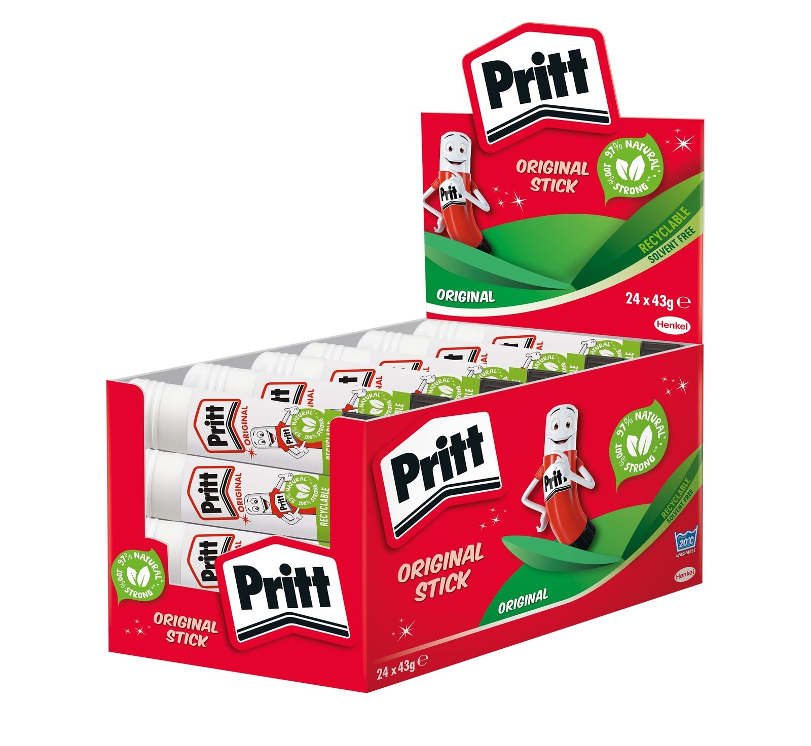 Pritt Glue Stick, Safe & Child-Friendly Craft Glue for Arts & Crafts Activities,