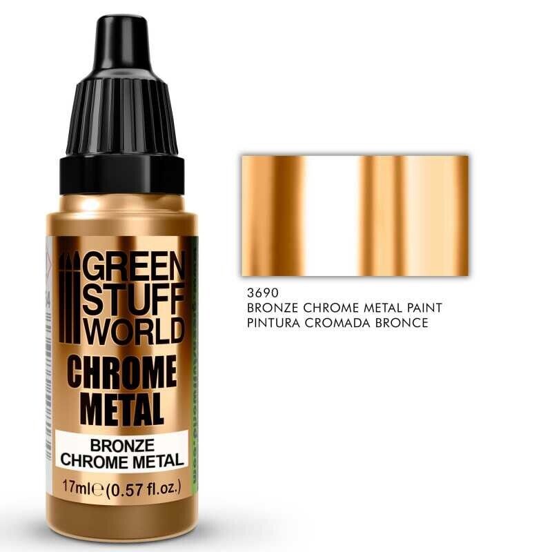 Vernice cromata - BRONZO 17ml cromato  Colori Specchio Argento