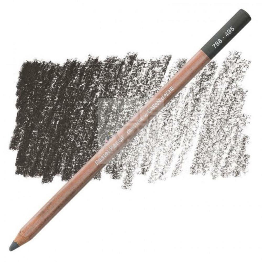 MATITE COLORATA SECCA " PASTEL PENCILS " CARAN D'ACHE 495 GRIGIO ARDESIA