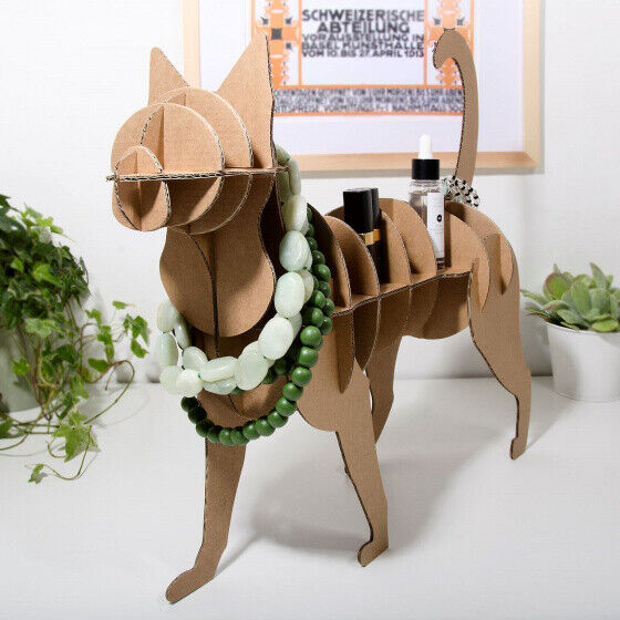 MILIMETRADO MICHI CARDBOARD CAT PORTAGIOIELLI ELEMENTO DECORATIVO