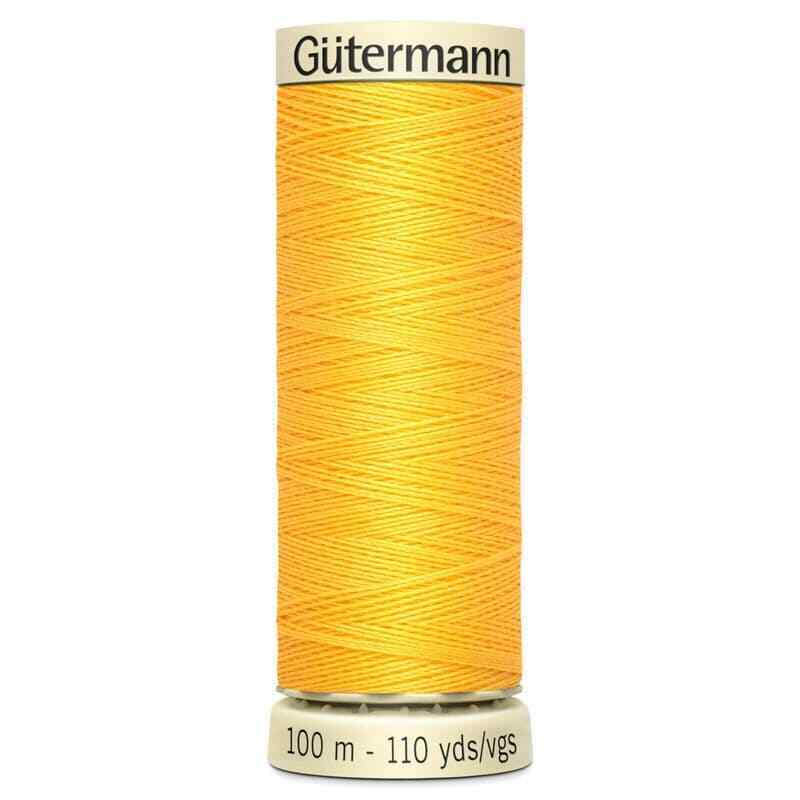 GUTERMANN - 100mt - FILO PER CUCITO 100% POLIESTERE - COLORE GIALLO ANANAS 417