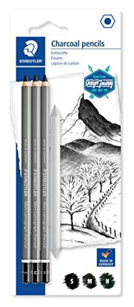 Mars lumograph Charcoal 100 C design Journey – Blister 3 matite grafite assort