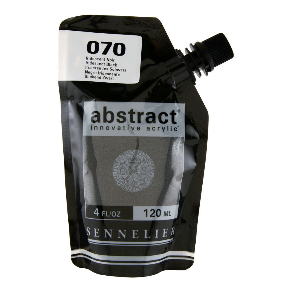 Abstract colore acrilico Sennelier 120 ml. Nero Iridescente