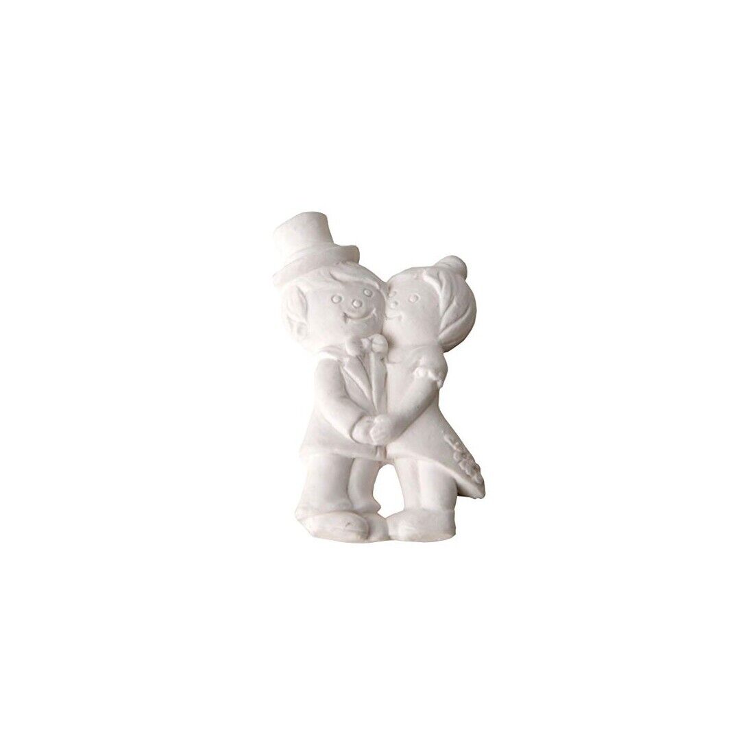 48 GESSO GESSETTO SPOSI SPOSINI NOZZE 5 CM BOMBONIERA APPLICAZIONE MATRIMONI  ET