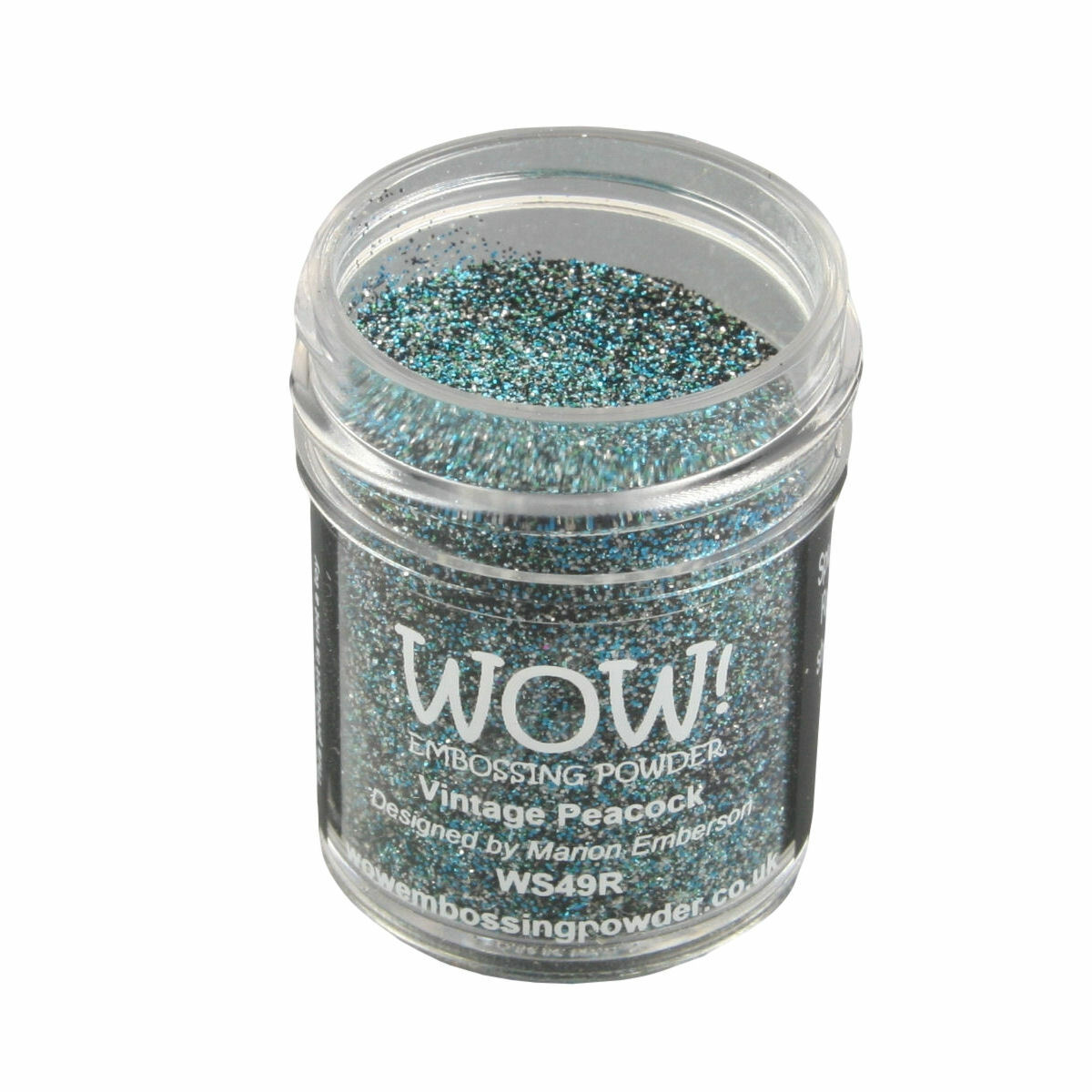 Wow! Glitter Embossing Powder 15ml - Vintage Peacock