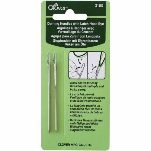 Clover Darning Needles With Latch Hook Eye- (J9q)