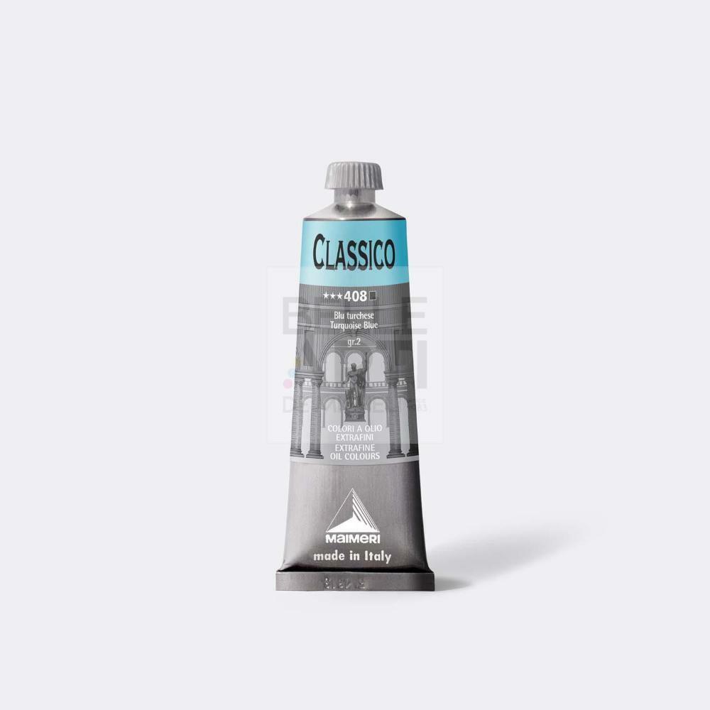 COLORE AD OLIO SERIE CLASSICO DA 60 ml. 408 BLU TURCHESE
