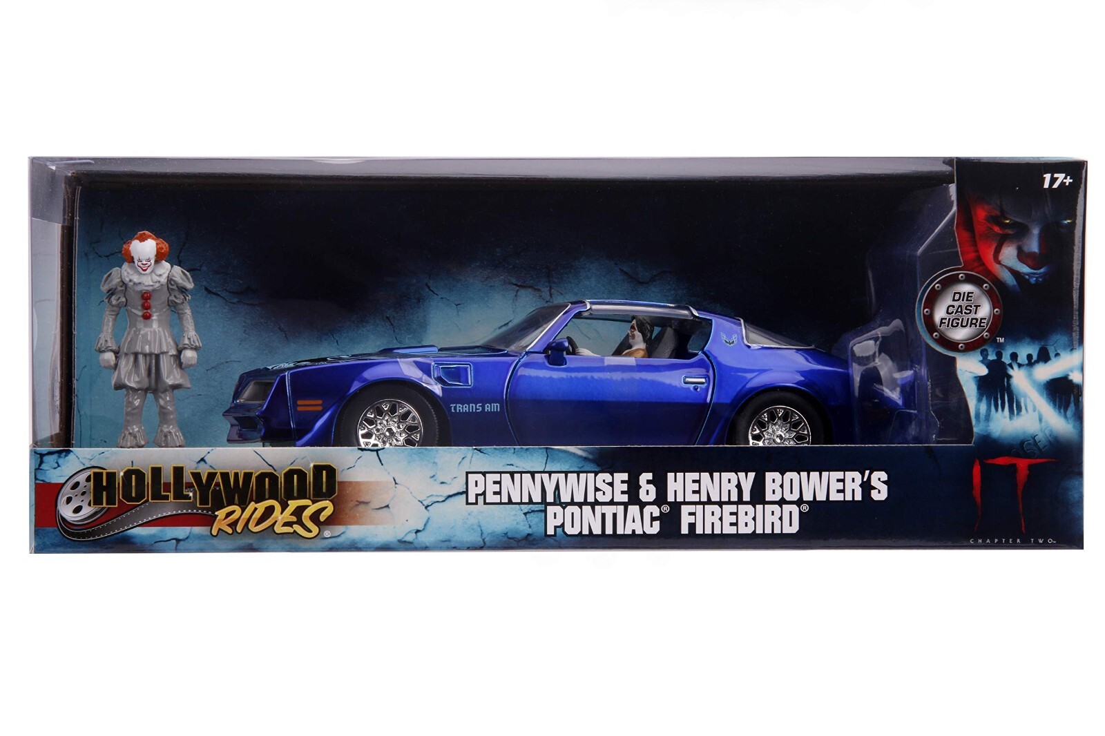 MODELLINO PONTIAC firebird with it pennywise henry bower's figure 1977 1:24