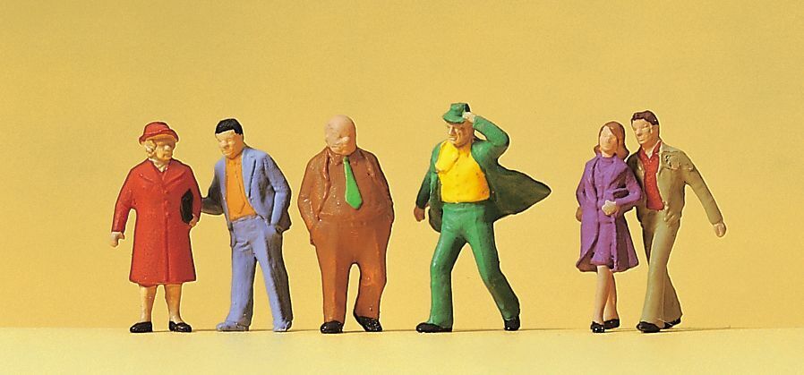 14124 Preiser HO Personaggi Passanti scala 1:87
