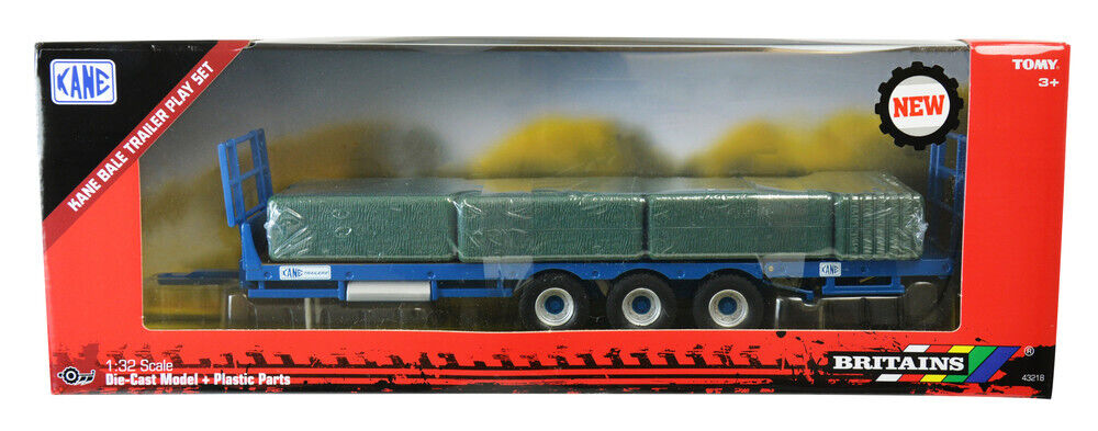 Rimorchio Trattore Balle - Kane Bale Tractor Trailer 1:32 Model BRITAINS