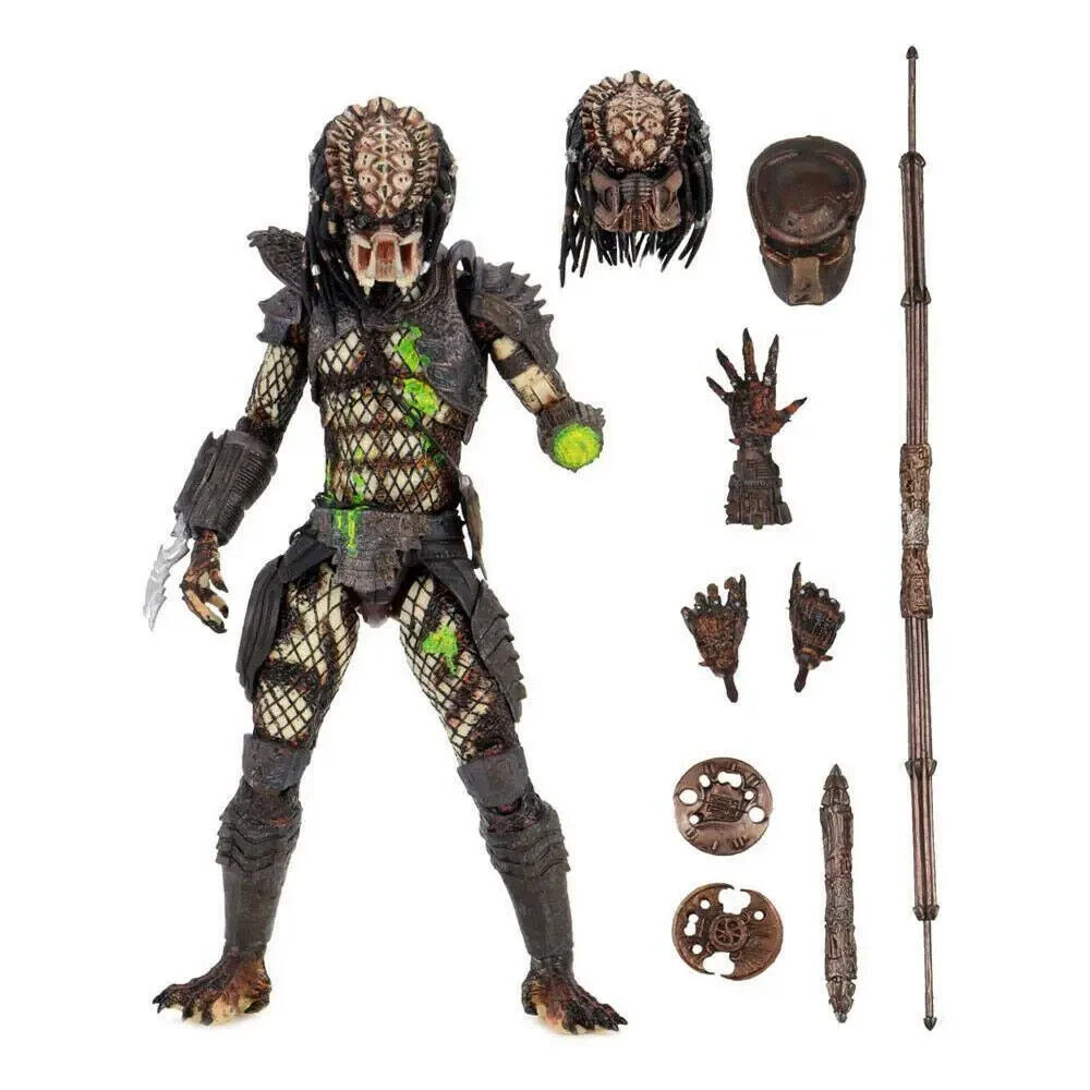 NECA Predator 2 Battle Damaged City Hunter Action Figure - Originale - NUOVO