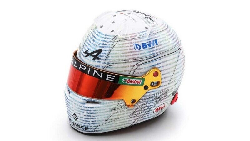 Helmet BWT Alpine Esteban Ocon British GP 2023 BWT Alpine 1:5 Spark 5HF118