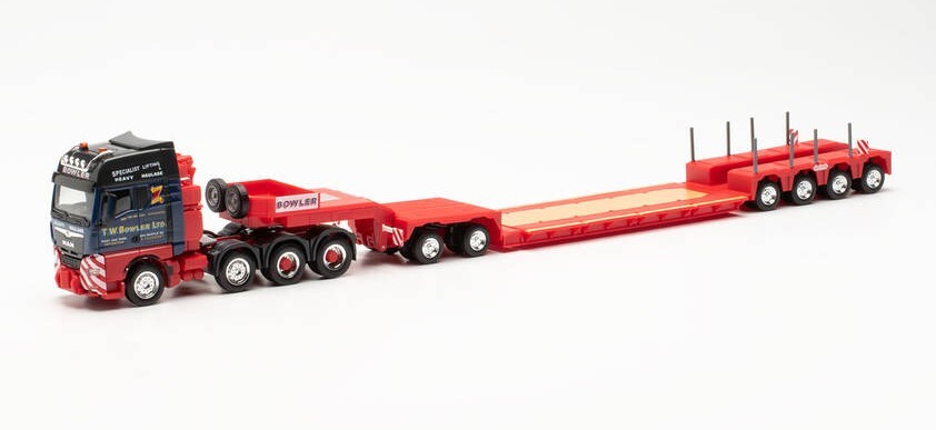 HERPA, MAN TGX GX 8x4 con pianale a 6 assi BOWLER, 1/87,  HER315814
