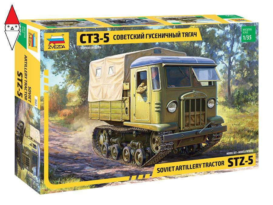 ZVEZDA 1/35 STZ-5 SOVIET ARTILLERY TRACTOR