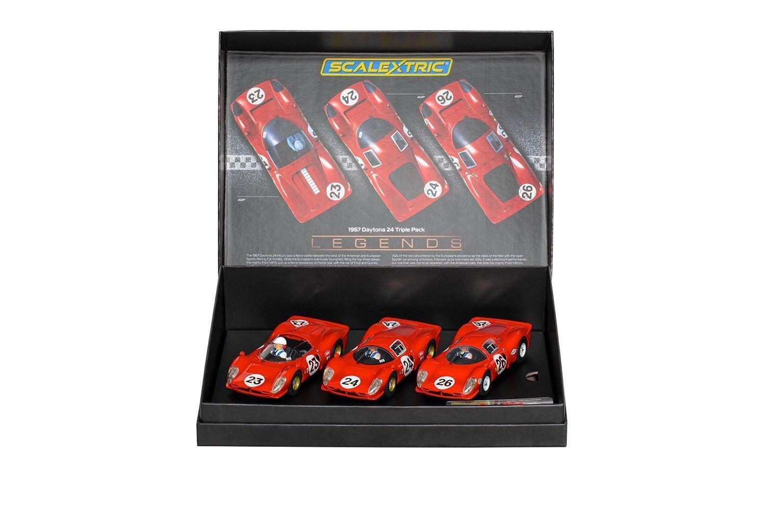 Scalextric 1967 Daytona 24 Triplo Confezione 1:3 2 Slot Car Leggende - C4391A