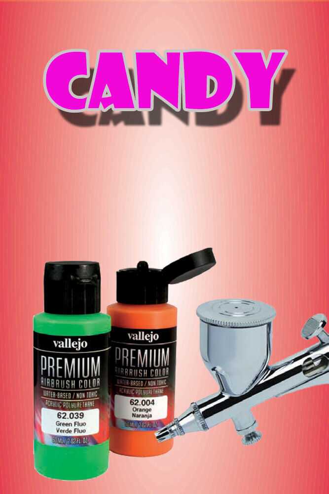 Vallejo Premium Airbrush Acrylic Color Acrilico Aerografo 62074 Candy Red 60ml.