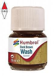 HUMBROL 28ML ENAMEL WASH - DARK BROWN