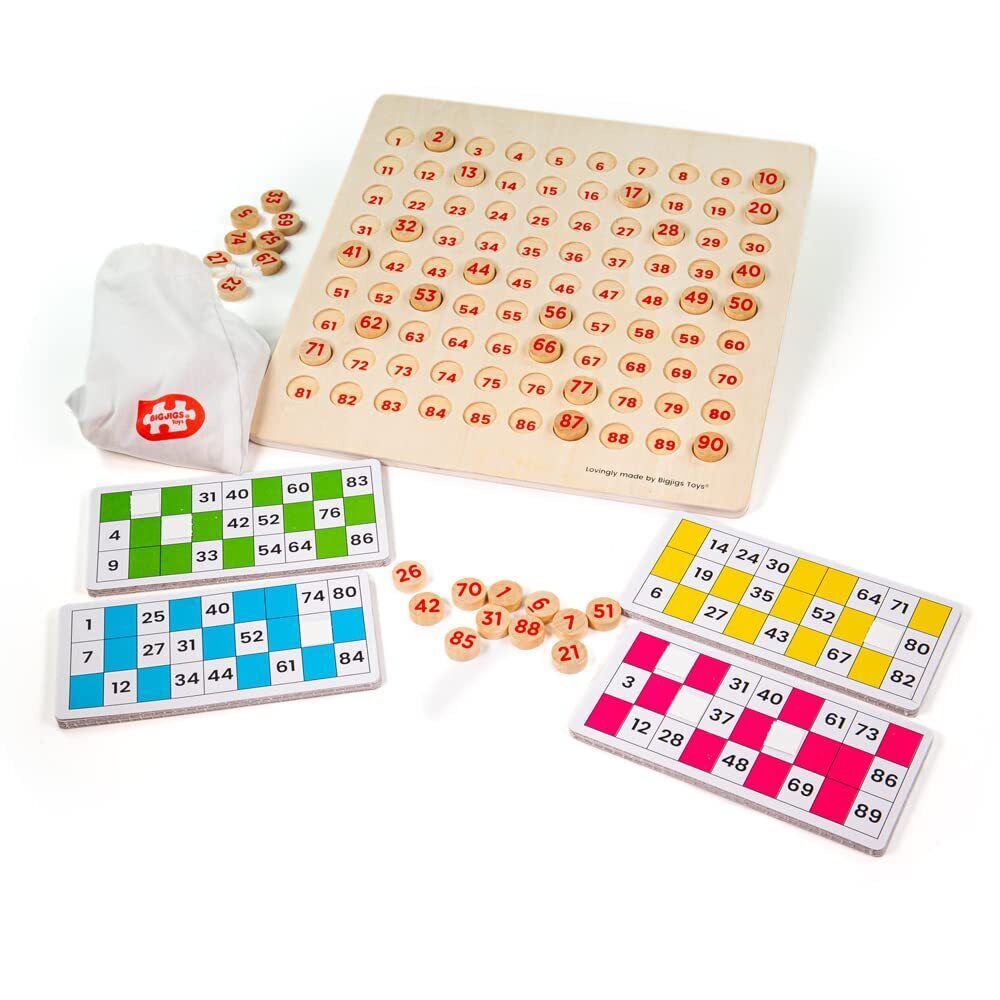 Bigjigs Toys, Traditional Bingo Game, Wooden Toys, Kids Bingo Game, Bingo Games