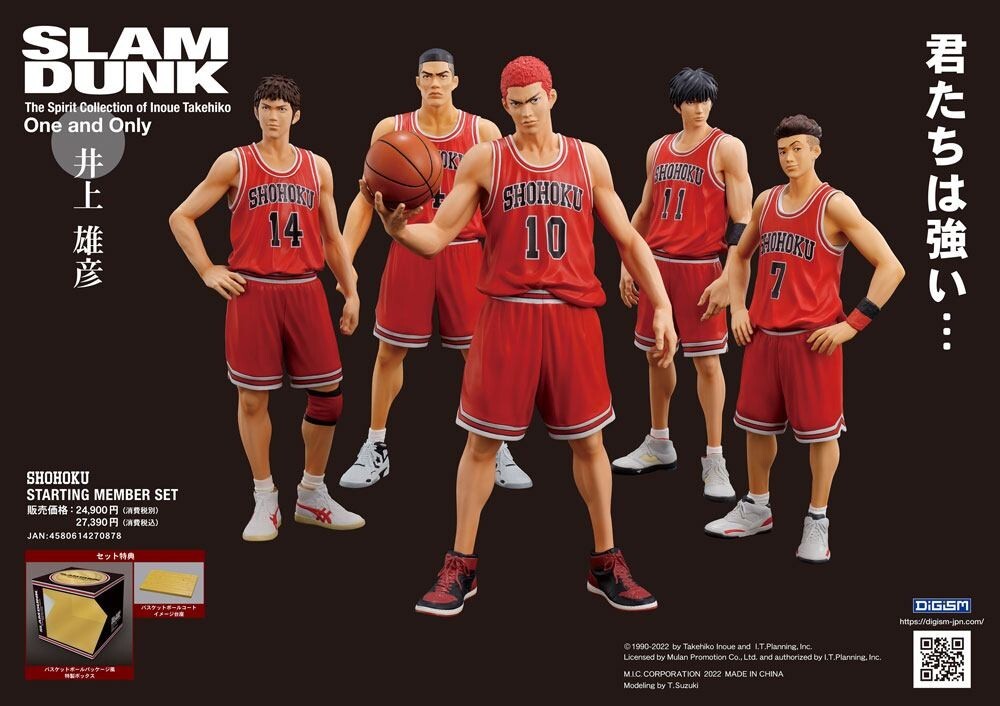 Slam Dunk Scale PVC Statues 5-Pack Shohoku Starting Member Set 15 – 17 cm Basket