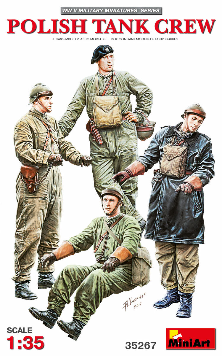 Polish Tank Crew 1:35 Figure Plastic Model Kit MA35267 MINIART