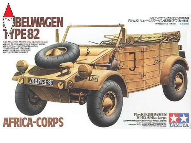 TAMIYA 1/35 GERMAN KUBELWAGEN TYPE 82 AFRICA-CORPS