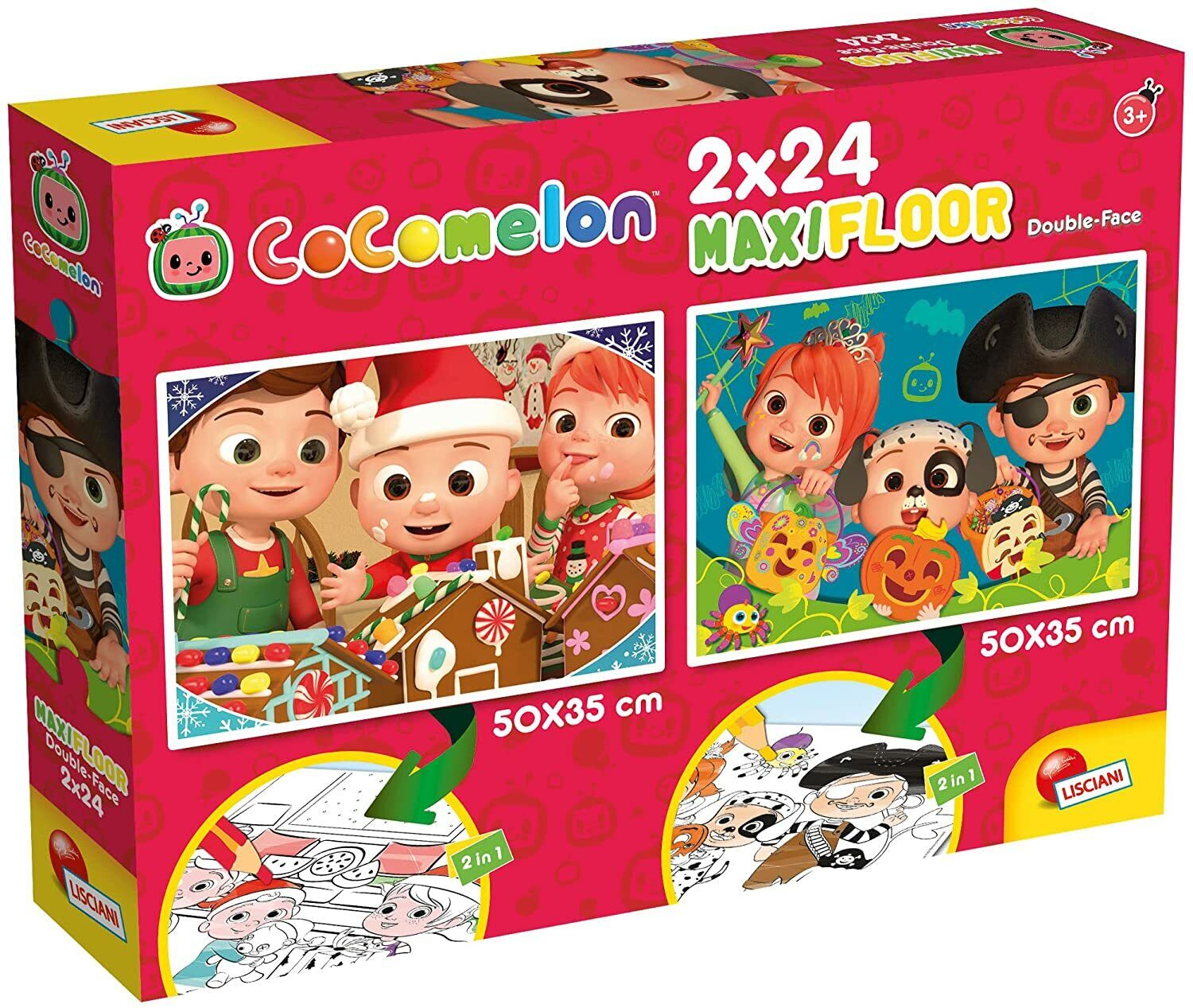 Lisciani-CoComelon-2x24 pezzi Maxi Floor- Start The Day with A Song