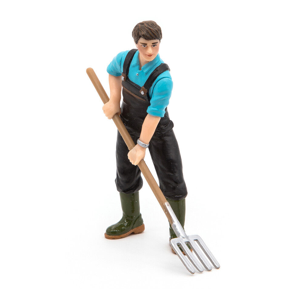 Papo-Papo-PAP39216-Giardiniere Papo-PAP39216-Giardiniere Figura, Colore Nero-Blu