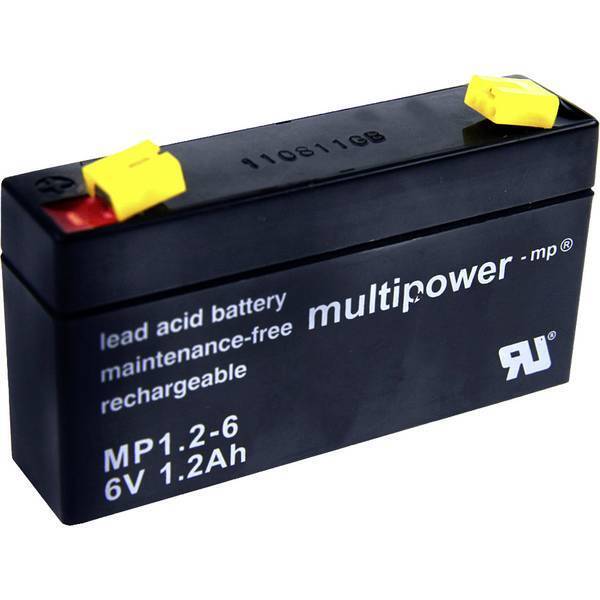 MULTIPOWER PB 6-1,2-4,8 MP1,2-6 BATTERIA AL PIOMBO 6 V 1.2 AH PIOMBO-AGM L X A