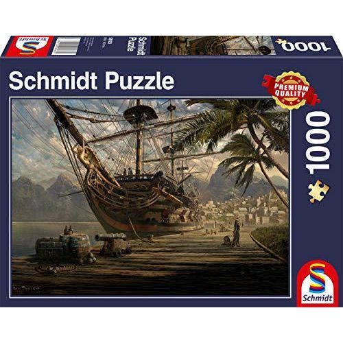 Schmidt SMT58183 Puzzle da 1000 Pezzi - Nave all'Ancora