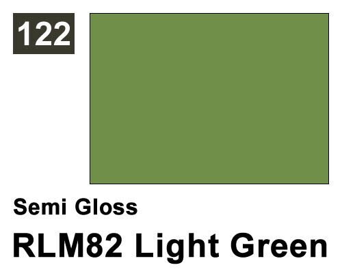 Vernice sintetica Semi Gloss 122 RLM82 Light Green (10 ml) G122 - mrhobby modell