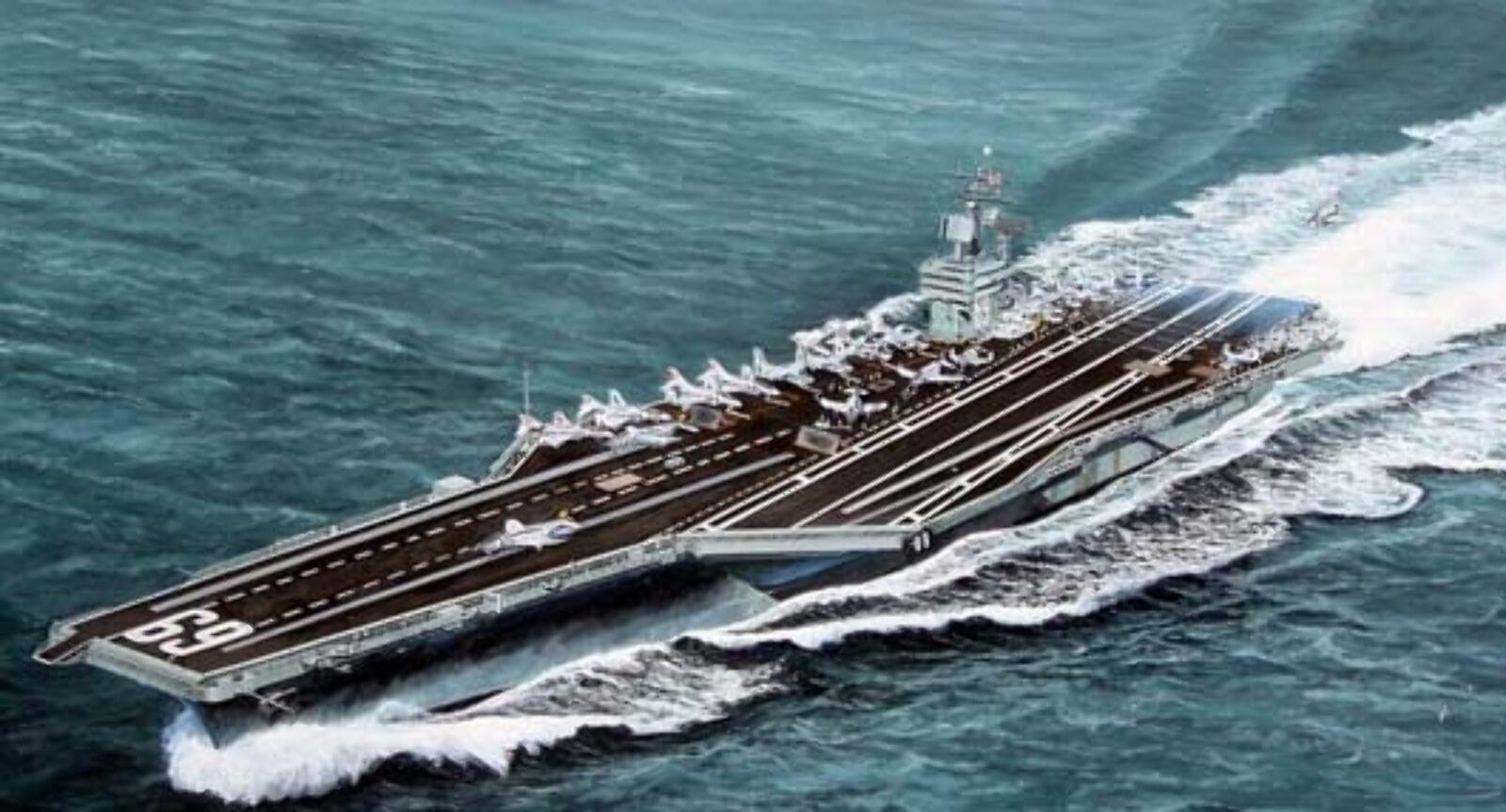 Trumpeter 05753 USS D. EISENHOWER CVN-69 1978 Kit di montaggio 1/700