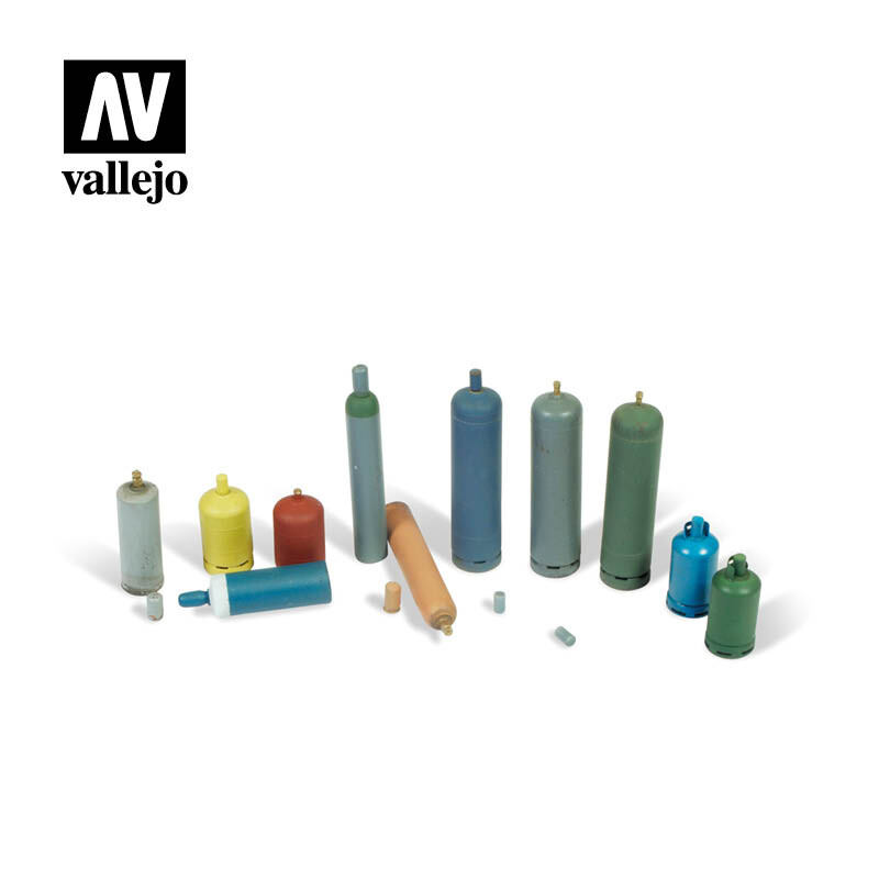 Vallejo Scenics Modern Gas Bottles Diorama Accessories SC209 VALLEJO