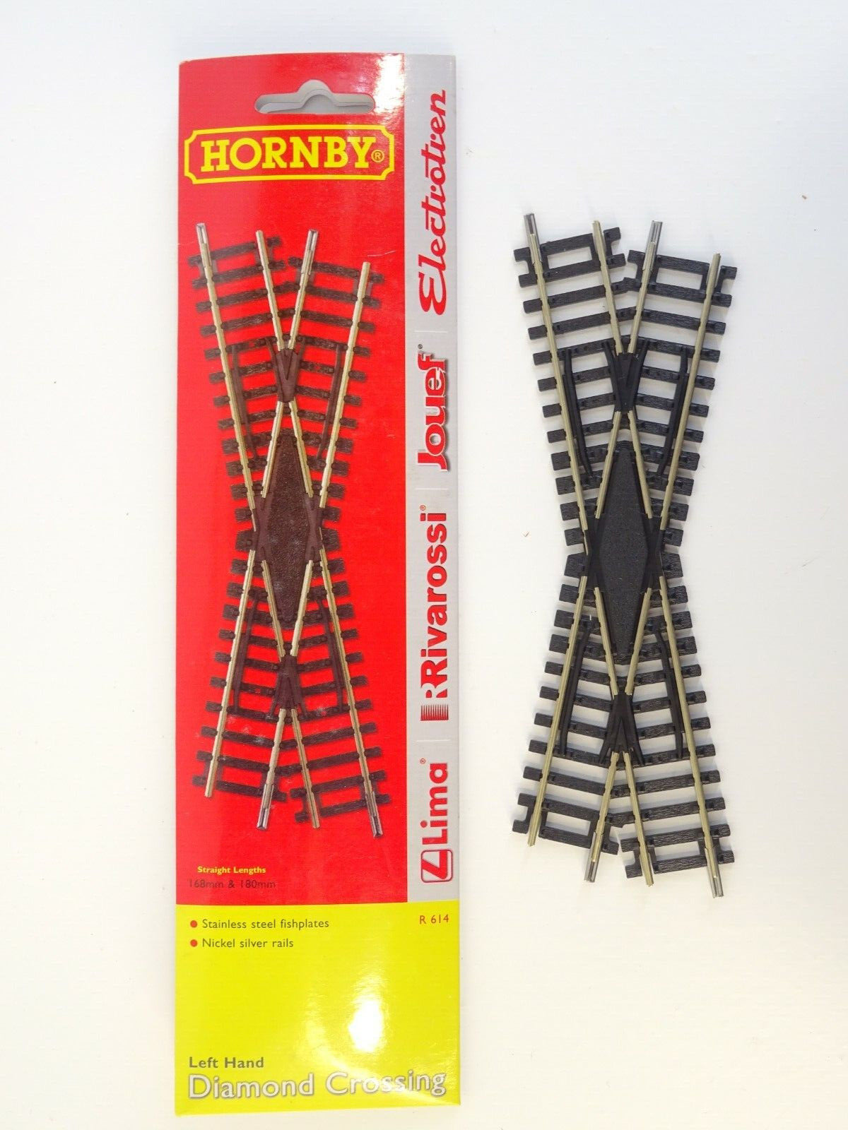 LIMA HORNBY H0 1:87 INCROCIO SINISTRO LEFT HAND DIAMOND CROSSING 168x180mm  R614