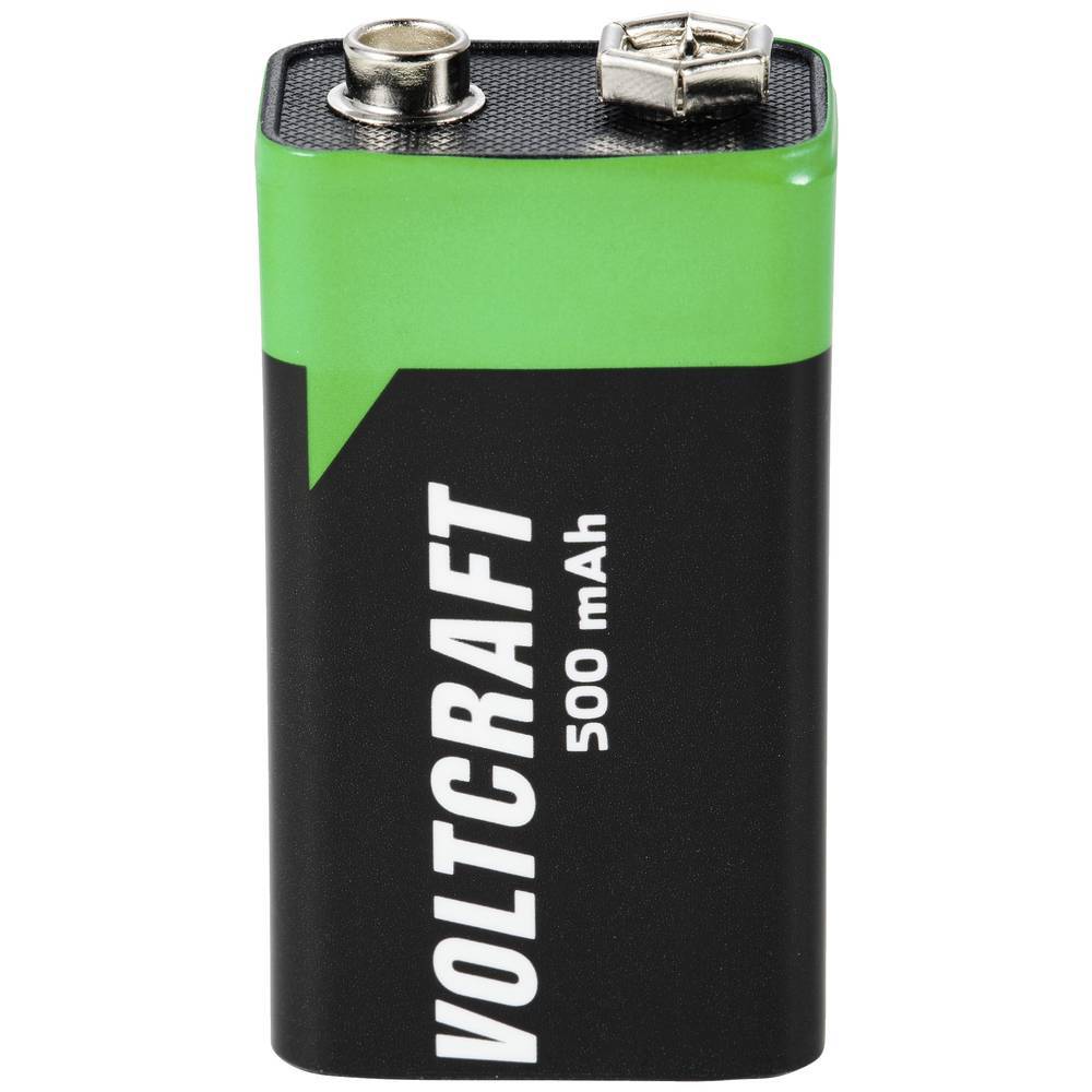 VOLTCRAFT 6LR61 Batteria ricaricabile da 9 V Li-Ion 500 mAh 7.4 V 1 pz.