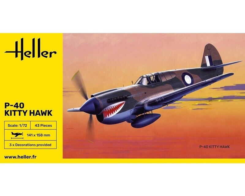 Heller Curtiss P-40 Kitty Hawk 1:72 80266 modellismo
