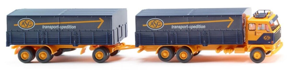WIKING - Camion 6X4 con rimorchio a 3 assi - VOLVO F89 ASG - 1/87 - WIK043308