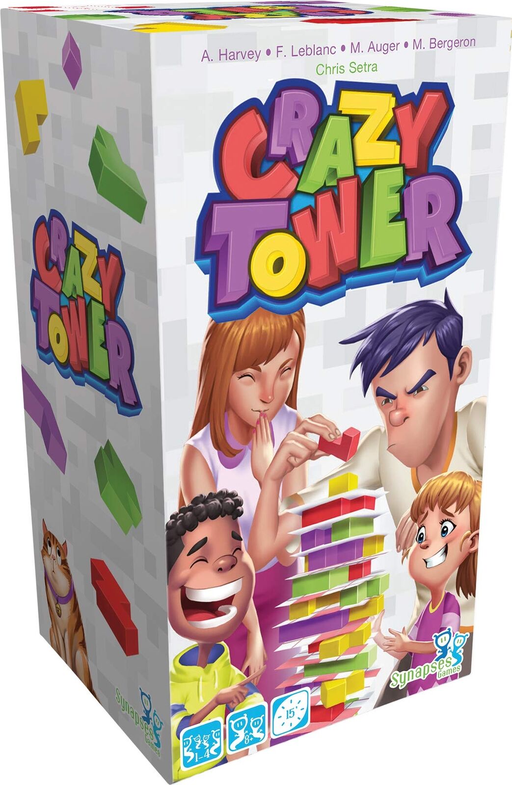 Synapses Games   Crazy Tower   Board Game   Ages 8+   1-4 Players   15 Minutes P