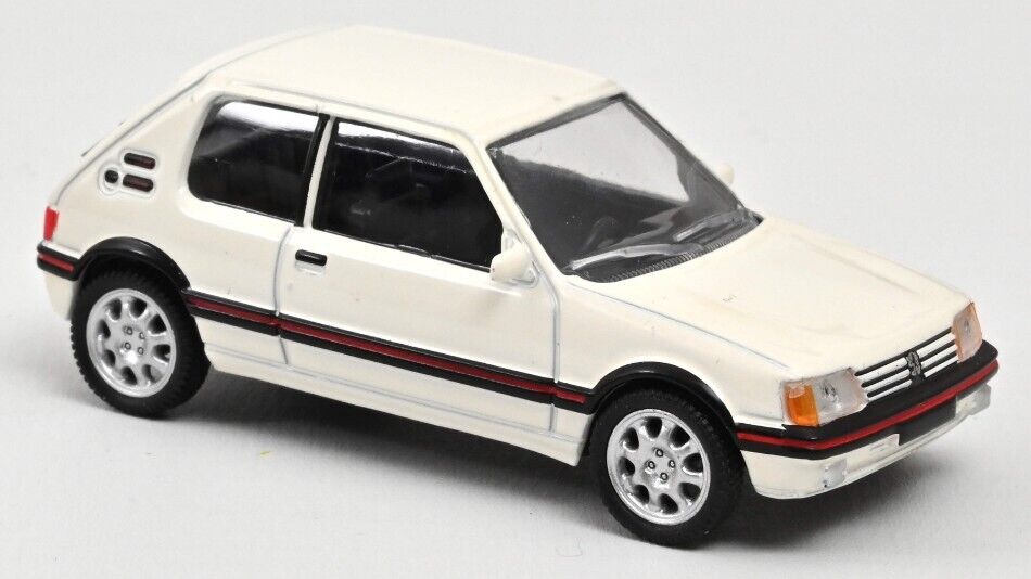 MODELLINO AUTO STATICO NOREV PEUGEOT 205 GTI 1988 BIANCO MODELLISMO SCALA 1/54