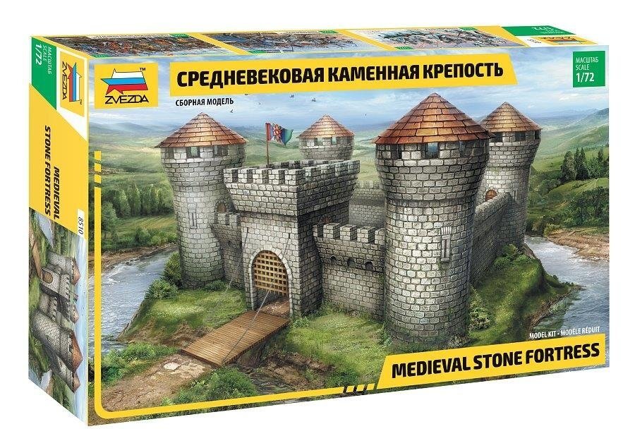 Medieval Fortress Stone Castle 1:72 Plastic Model Kit ZVEZDA