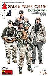 MINI ART 1/35 GERMAN TANK CREW. KHARKOV 1943. RESIN HEADS