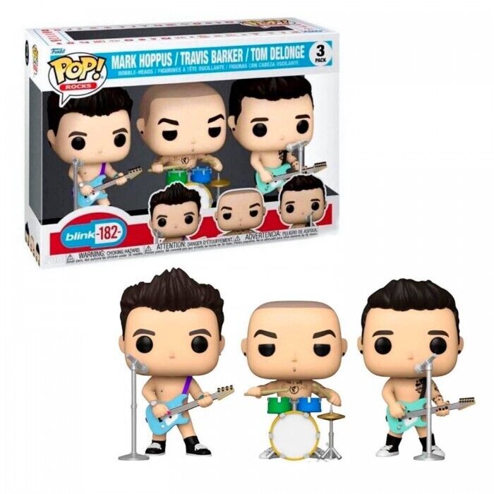 Funko Pop! 3-Pack Figures Hoppus - DeLonge - Barker Blink 182 Rocks