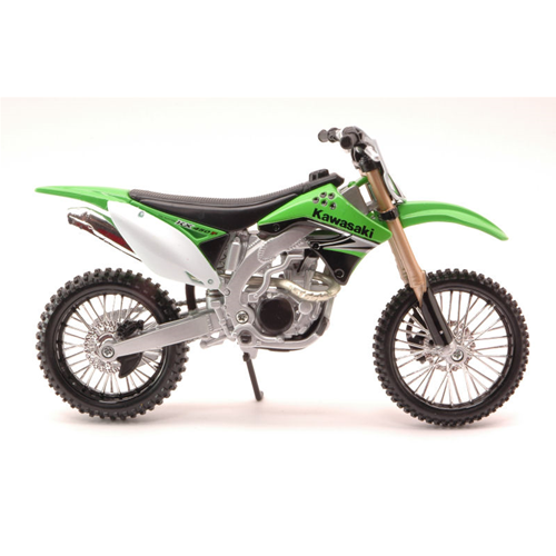 KAWASAKI KX 450F GREEN 2010 1:12 Maisto Moto Die Cast Modellino