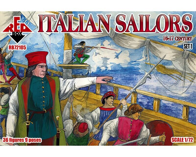 Red Box Italian Sailors 16-17th Century Set 1 1:72 RB72105 modellismo