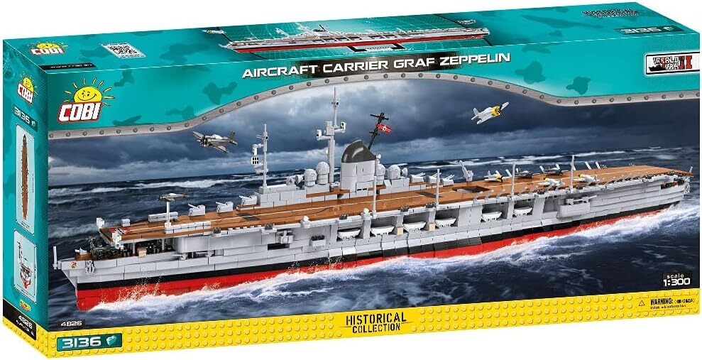 COBI, Portaerei della corazzata Graf Zeppelin - 3136 pezzi, 1/300,  COB4826