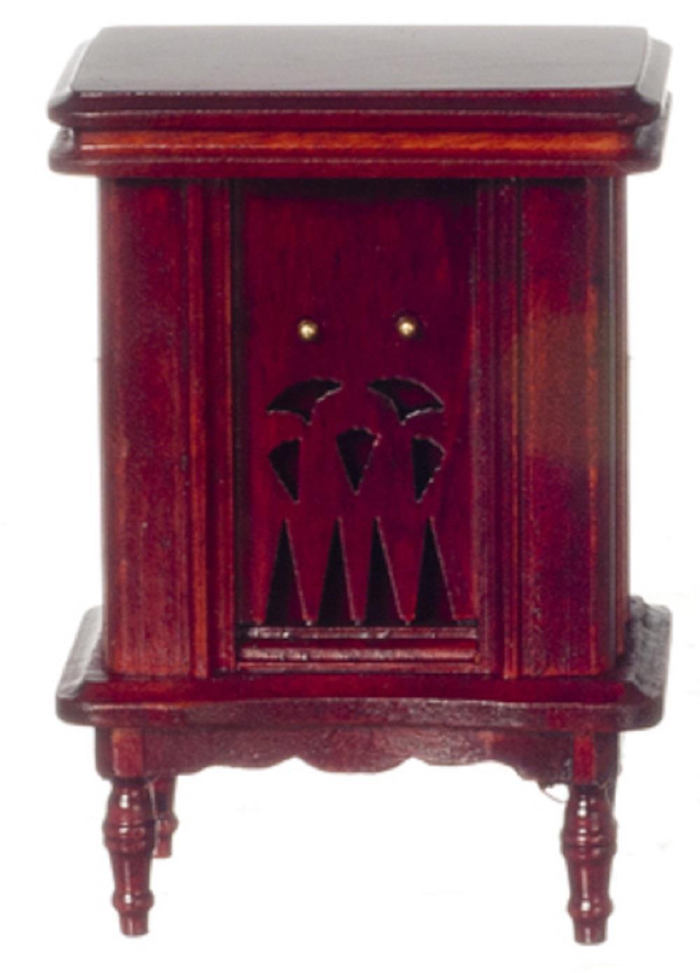 Bambole Casa 1920's 30's 40's Radio Mogano Legno Miniatura Soggiorno Arredamento