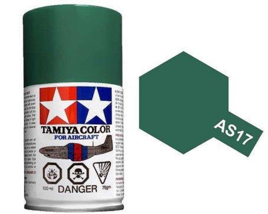TAMIYA COLORE SPRAY PER AEREI DARK GREEN (IJA) VERDE SCURO  100ml     ART AS17